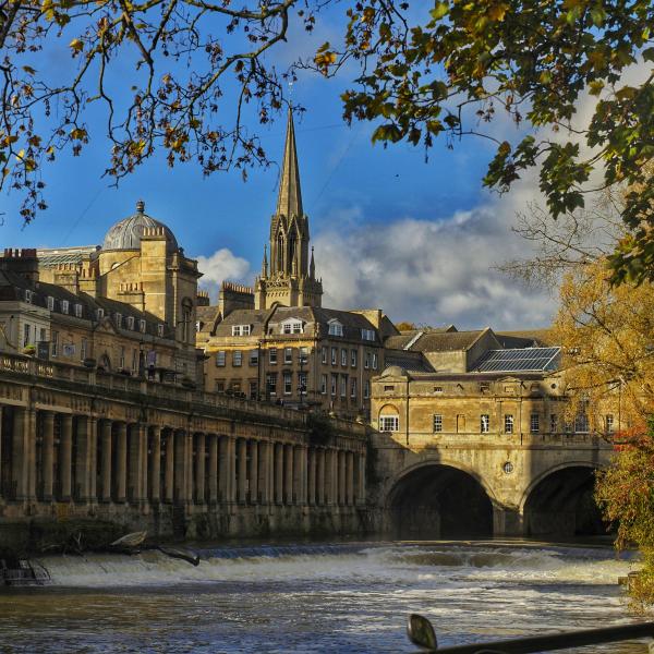 View of Bath across river